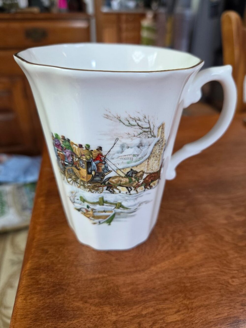 royal grafton stagecoach scene fine bone china 10 oz mug